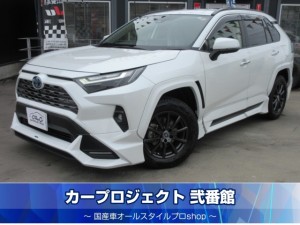 ＲＡＶ４ハイブリッドＧ　４ＷＤ　トヨタセーフティセンス　ＴＲＤフルエアロ　純正ディスプレイオーディオナビ　フルセグ　全周囲カメラ　黒本革シート　シートヒーター　エアシート　ステアリングヒーター　電動ゲート　社外１７アルミ　走行１１２００ｋｍ